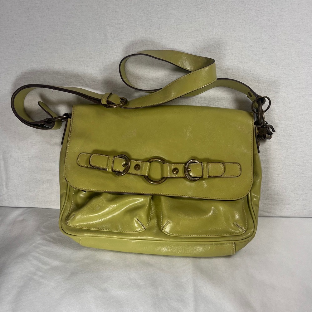 Nine West Green Slouchy Shoulder Bag Large Utility Pocket Y2K Boho Purse